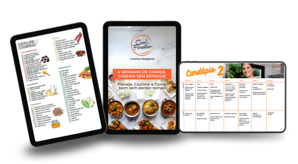 Método 4 Semanas de Comida Caseira sem Estresse — cardápios, listas de compras e receitas